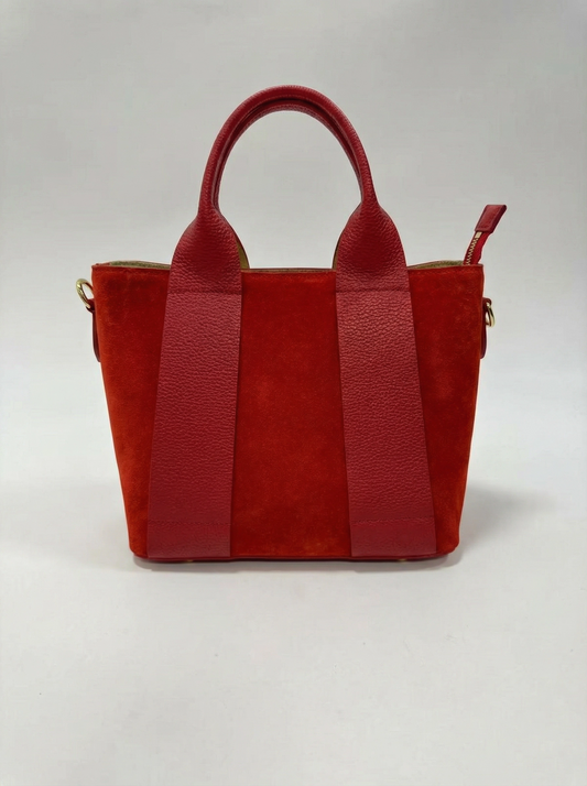 Light-colored mini tote bag