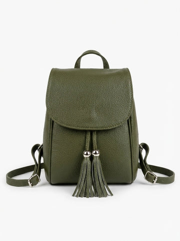Crossbody Backpack with Zipper and Fringe